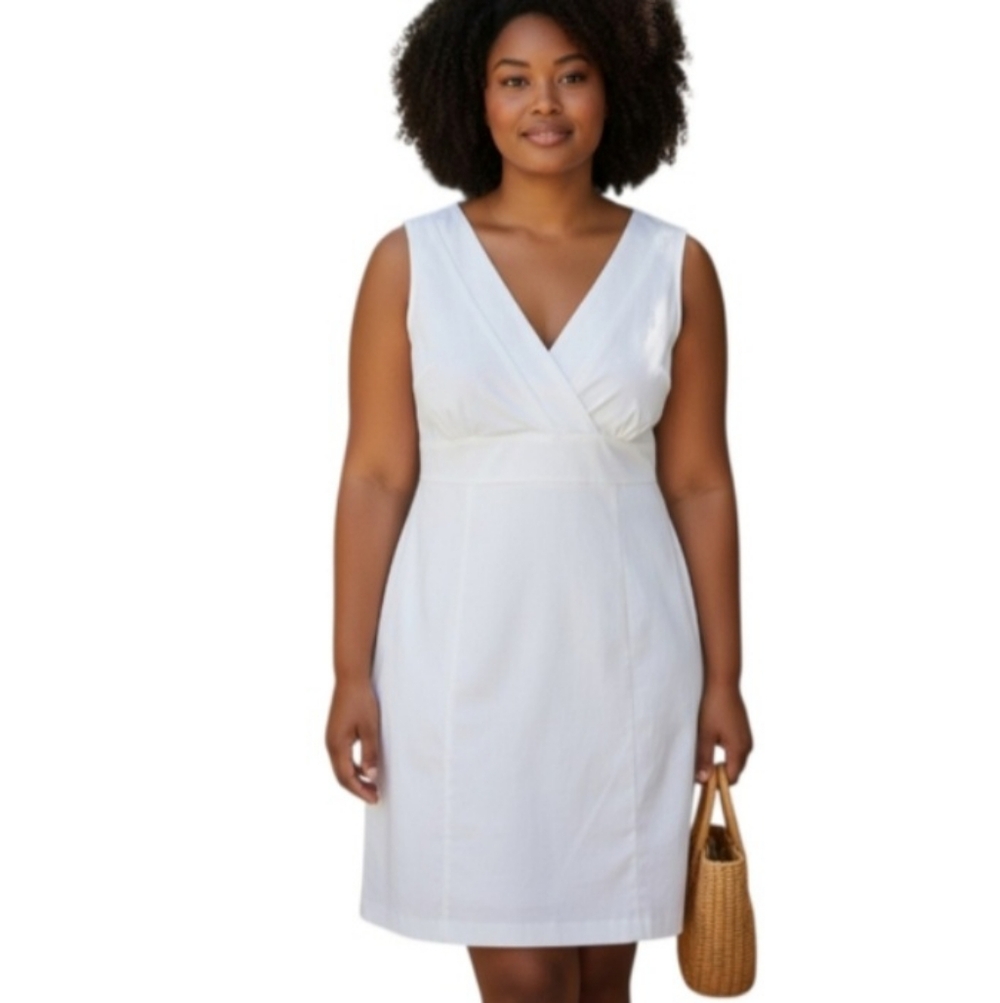 JANETTE PLUS WHITE DRESS SZ.2XL EUC.